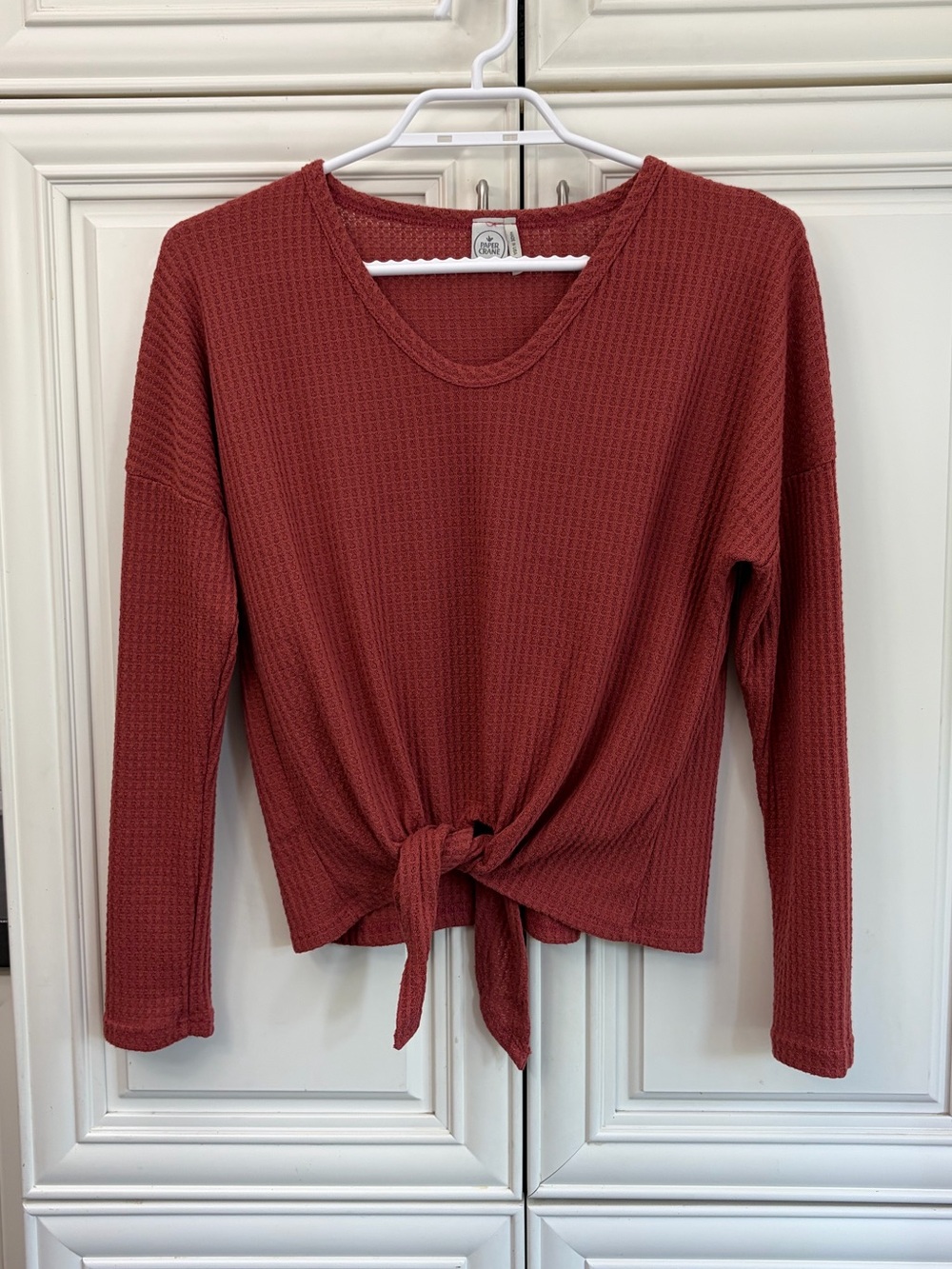 Paper Crane woman’s l/s waffle top